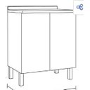 Ver imagem 2 de Balcão Multiuso Casa e Escritório 1m Branco Fosco com Tampo em Évora Fosco Mdf Rino Móveis