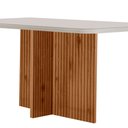 Ver imagem 2 de Mesa Sala de Jantar Olimpia 120cm Em MDF e Vidro Com Canto Copo