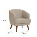 Ver imagem 3 de Poltrona para Sala de Estar Pés em Madeira Tamara