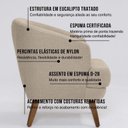 Ver mais imagens de Poltrona para Sala de Estar Pés Retrô em Madeira Maciça Tamara