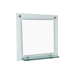 ESPELHO PARA BANHEIRO COM PRATELEIRA 40CM BRANCO - 1 ESPELHO PARA BANHEIRO COM PRATELEIRA 40CM BRANCO - 1