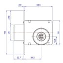 Ver imagem 2 de Fechadura Trava Tetra Auxiliar 140 R68 Roseta Redonda Oxidado 40mm Sm Papaiz