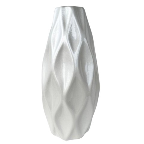 Decoração sala aparador vaso centro de mesa branco perolado