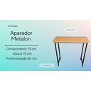 Ver imagem 2 de Aparador Stell Prateleira Ferro Industrial Madeira Rustica - Mdf Claro