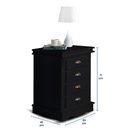 Ver imagem 4 de Mesa de Cabeceira 4 Gavetas Manchester 2044 Linz Móveis - Preto