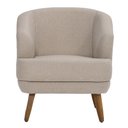 Ver imagem 6 de Poltrona Dekorien Tamara Linho Aveia Decoração Alto Acabamento