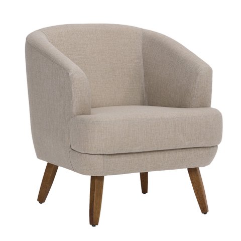 Poltrona Dekorien Tamara Linho Aveia Decoração Alto Acabamento
