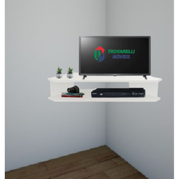 Rack Sala De Canto Branco Para Tv Ate 32 Polegadas Em Mdf - 3