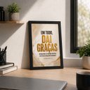Ver imagem 1 de Quadro Decorativo em Tudo Dai Graças 1 Tessalonicenses 5:18