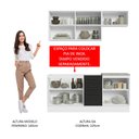 Ver imagem 6 de Armário de Cozinha Compacta 180cm Branco Preto Agata Madesa 03