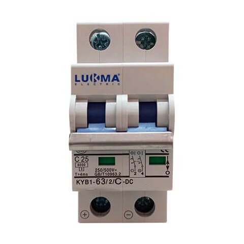 Disjuntor Solar Dc 2p 25a 6ka 500vcc Lukma