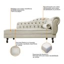 Ver imagem 6 de Kit Diva Recamier Juliana 160cm Lado Esquerdo e 01 Poltrona Classic Linho Bege - Amarena Móveis