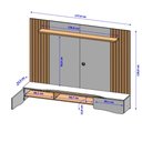 Ver imagem 3 de Painel para TV Élide 65 Polegadas 177cm MDP com Portas Nichos Naturalle Off White Bechara Móveis