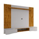 Ver imagem 2 de Painel para TV Élide 65 Polegadas 177cm MDP com Portas Nichos Naturalle Off White Bechara Móveis