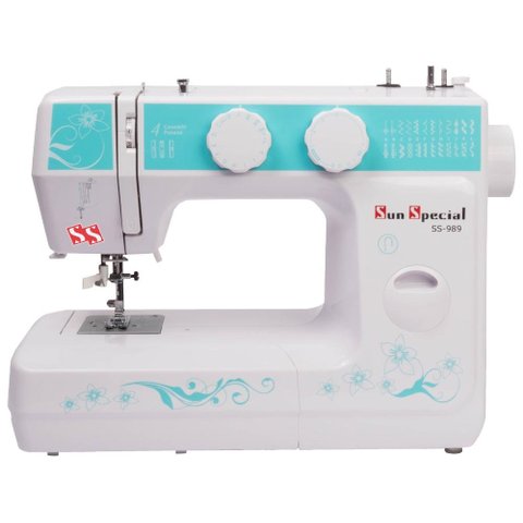 Máquina Costura Doméstica Ss-989 220V Mecânica Azul - Sun Special