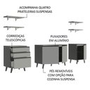 Ver mais imagens de Armário De Cozinha Compacta 240cm Cinza Nice 01 Cinza