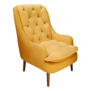 Ver imagem 2 de Kit Amamentação Poltrona, Puff e Almofada Suede Mostarda Dominic Decor Lille