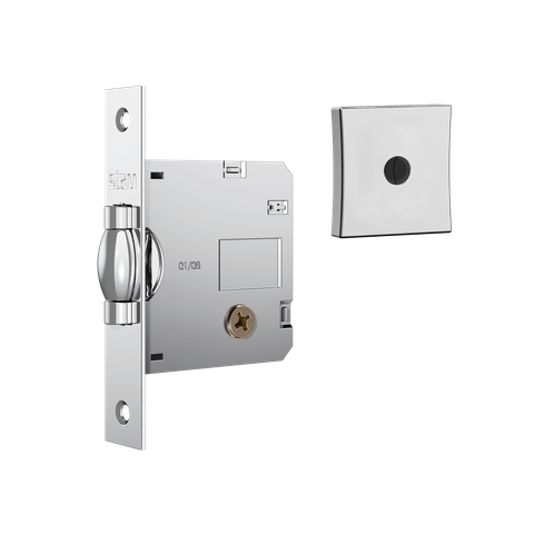 Fechadura Stam Trinco Rolete Classic 1005 Tetra Externa Roseta Quadrada Cromado