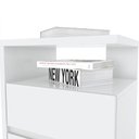 Ver imagem 3 de Kit 2 Mesas de Cabeceira Campeche 2 Gavetas Branco - Móveis Henn