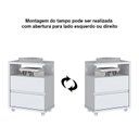Ver imagem 5 de Kit 2 Mesas de Cabeceira Campeche 2 Gavetas Branco - Móveis Henn
