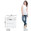 Ver imagem 6 de Kit 2 Mesas de Cabeceira Campeche 2 Gavetas Branco - Móveis Henn