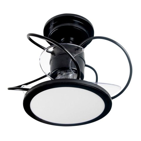 Ventilador de Teto Treviso Preto Confort Led Controle Remoto