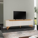 Ver mais imagens de Rack Grecia 4 Portas e 1 Gaveta Mavaular Off White/naturale