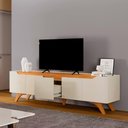 Ver imagem 4 de Rack Grecia 4 Portas e 1 Gaveta Mavaular Off White/naturale
