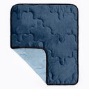 Ver imagem 2 de Edredom Plush para Pet Bouton Microfibra Flannel Dupla Face 80cm X 90cm Azul