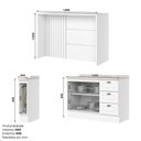 Ver imagem 6 de Kit Ilha Gourmet com Balcão 120cm e Porta Toalha Americana Branco - Móveis Henn