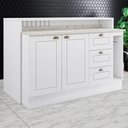 Ver imagem 2 de Kit Ilha Gourmet com Balcão 120cm e Porta Toalha Americana Branco - Móveis Henn