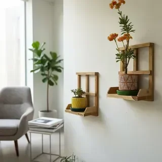 Prateleira de Madeira Rústica, Decoração P27 - 1