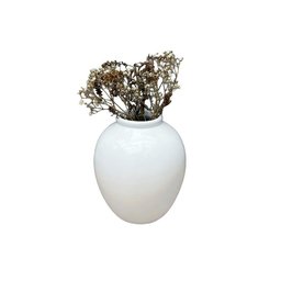 Vaso Decorativo em Cerâmica Branco Médio - 1