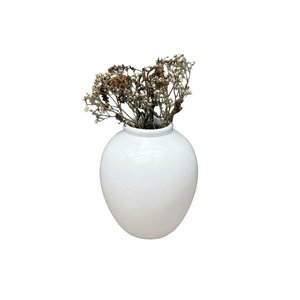 Vaso Decorativo em Cerâmica Branco Médio