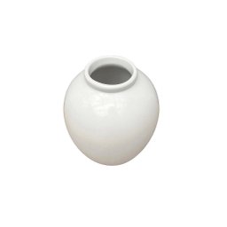 Vaso Decorativo em Cerâmica Branco Médio - 3