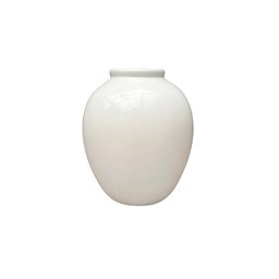 Vaso Decorativo em Cerâmica Branco Médio - 2