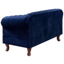 Ver imagem 4 de Namoradeira Chesterfield Duque 2 Lugares em Veludo:Veludo Azul Marinho