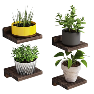 Prateleiras Flutuantes Pequenas , Conjunto de 4 Prateleiras de Parede de 14 X 14 Cm