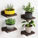 Ver imagem 4 de Prateleiras Flutuantes Pequenas , Conjunto de 4 Prateleiras de Parede de 14 X 14 Cm