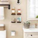 Ver imagem 2 de Prateleiras Flutuantes Pequenas , Conjunto de 4 Prateleiras de Parede de 14 X 14 Cm