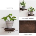 Ver imagem 7 de Prateleiras Flutuantes Pequenas , Conjunto de 4 Prateleiras de Parede de 14 X 14 Cm