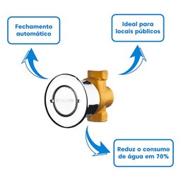 Válvula Chuveiro Anti Vandalismo Antifurto Biopress Fabrimar 1418avbio - 04773 1418 Avbio - 2
