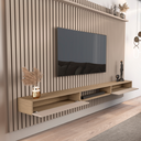 Ver imagem 2 de Painel Suspenso Home TV até 72 Polegadas Prateleira Ripado e Nicho Versátil 2.2:Fendi/Hanover