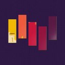 Ver imagem 1 de Paleta de Cores Quentes - Quadros ou Placas Modulares com 5 Peças