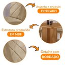 Ver imagem 6 de Mesa Olimpia 90 Mdf Canto Copo e com 4 Cadeiras Melissa Turim 07 Naturalle