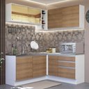 Ver imagem 1 de Armário de Cozinha Completa de Canto 329cm Branco Rustic Glamy Madesa 02