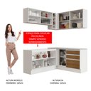 Ver imagem 6 de Armário de Cozinha Completa de Canto 329cm Branco Rustic Glamy Madesa 02