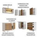 Ver imagem 5 de Armário de Cozinha Completa de Canto 329cm Branco Rustic Glamy Madesa 02