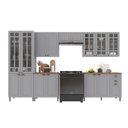 Ver imagem 2 de Armário de Cozinha Modulada Completa Fidelitá Nara 100% MDF 6 Peças 360cm 16 Portas 2 Gavetas com