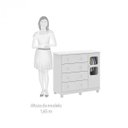 Ver imagem 6 de Quarto de Bebê Berço Cômoda com Janela e Prateleira 100% MDF Mimo Espresso Móveis Branco Brilho